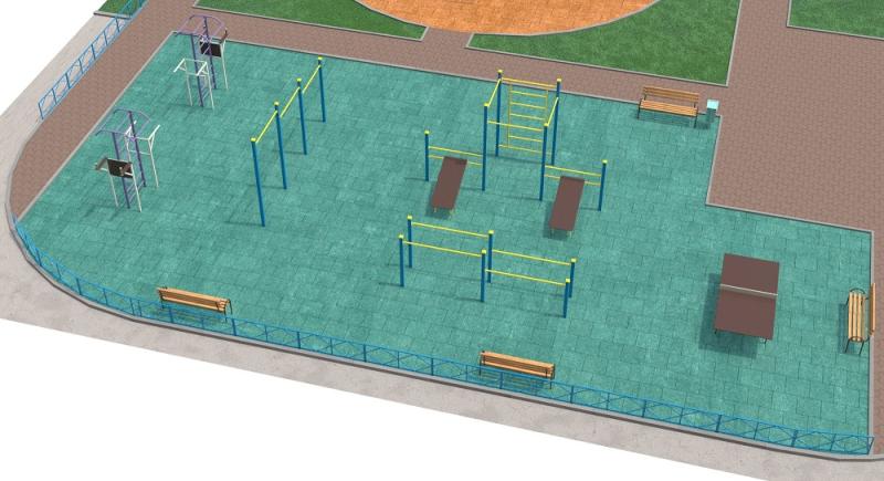 Проект спортивной площадки с столом теннисным в Калуге