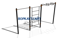 Спортивный комплекс воркаут ВС-129 в Калуге Спортивный комплекс воркаут ВС-129 в Калуге