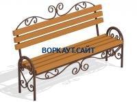Лавочка кованная МАФ 1606 в Калуге Лавочка кованная МАФ 1606 в Калуге
