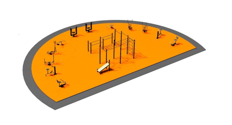 Дизайн проект спортплощадки Полукруглая в Калуге