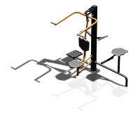 Уличный тренажер "Верхняя тяга Твистер стоя Твистер сидя" УТ336 в Калуге