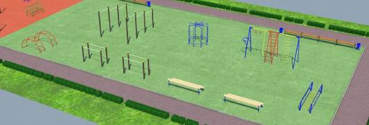 Проект детско-спортивной площадки для школы - детсада в Калуге