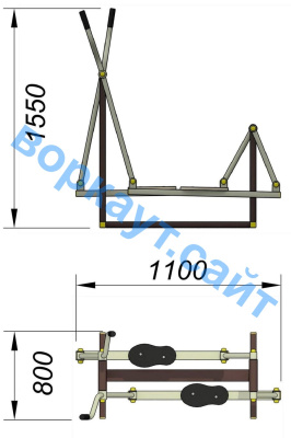 Уличный тренажер "Лыжник" УТ 008 в Калуге