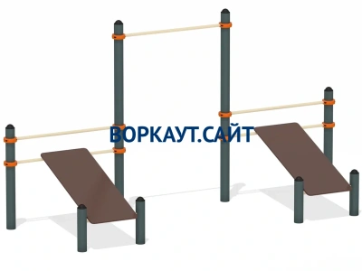 Воркаут с турником и двойной скамьей для пресса ВС-28 в Калуге