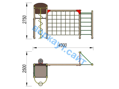 Детский спортивный комплекс Игровой ДСК 3111 в Калуге Детский спортивный комплекс Игровой ДСК 3111 в Калуге