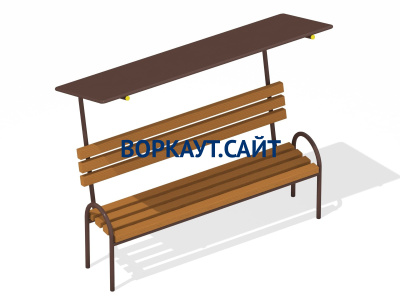 Лавочка под навесом МАФ 1607 в Калуге