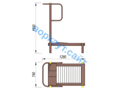 Уличный тренажер Беговая дорожка УТ 009 в Калуге