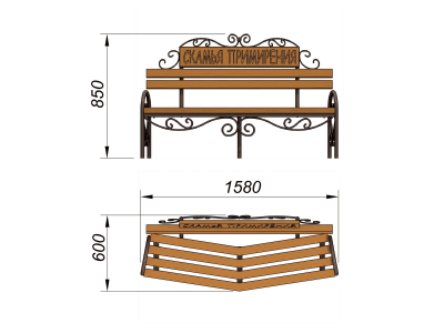 Скамья примирения МАФ 1610 в Калуге