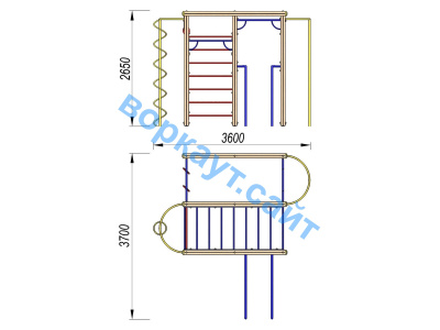 Детский спортивный комплекс Гимнастический ДСК 3107 в Калуге