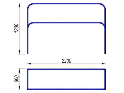 Брусья разновысокие МАФ 3531 в Калуге