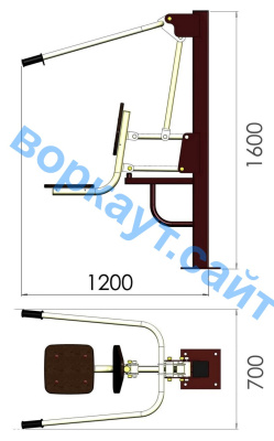 Уличный тренажер "Тяга сверху" УТ 001 в Калуге
