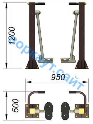 Уличный тренажер "Ходьба в пространстве" УТ 005 в Калуге