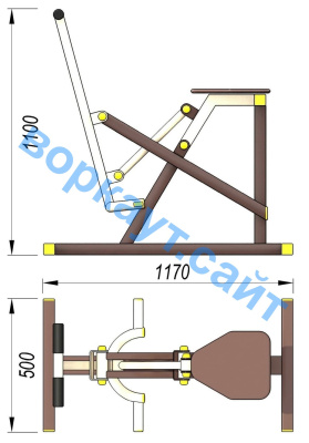 Уличный тренажер "Наездник " УТ 006 в Калуге