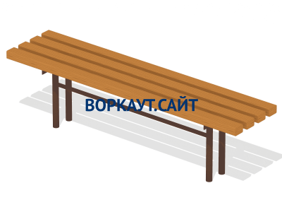 Лавочка без спинки МАФ 1601 в Калуге