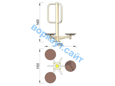 Уличный тренажер Орбита УТ 011 в Калуге