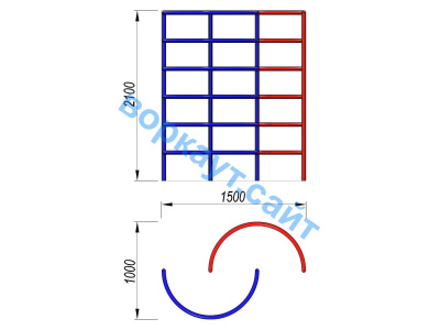 Шведская стенка полукруглая ДСК 3503 в Калуге